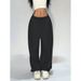 European And American Hip-hop Style Loose-fitting Solid Color Wide-leg Straight Casual For Women, 2025 Summer New Trendy_ecoleips.com