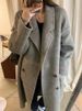 Luxury Alpaca Wool Blend Coat – Korean-Style Oversized Double-Faced Wool Trench Coat For Women In Grey, Beige, Light Oat & More (Petite & Tall Sizes)_ecoleips.com