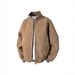 Aria Basics American-style 2025 PU Leather Jacket, New Spring And Autumn Model, Loose Fit, Trendy, Versatile, Casual Retro Jacket_ecoleips.com