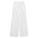 White Wide-leg Jeans Women, 2026 Summer New Style, High-waisted, Loose-fitting, Drapey, Straight-leg, Floor-length Pants_ecoleips.com