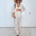 Women’s Long-Sleeve Shirt & Loose Trouser Set – Elegant Autumn/Winter Office & Holiday Outfit_ecoleips.com