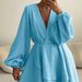 AD553 's New European And American Cross-border Women's Fashion With A Stylish Design, Waist-cinching Solid Color_ecoleips.com