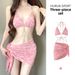 Women's 3 Piece Bikini Swimsuit Style Halter Neck Backless Slimming Flattering Small Breasts Hot Springs Sexy_ecoleips.com