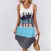Women's Clothing Summer Fashion Trend Leisure High Quality Round Neck Printed Holiday Vest Dress_ecoleips.com