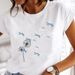 European And American Cross-border Foreign Trade Women's Floral Plant Print Round-neck Short-sleeve T-shirt Top_ecoleips.com