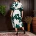 Elegant Tie-Dye Maxi Dress With Feather Trim – High Waist, V-Neck & Flowy Fit For Women (0XL-4XL) | Office To Party Chic_ecoleips.com