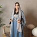Modest Abaya Dress Elegant Muslim Dress Floral Sequins & Satin Panels For Special Occasions– Modest Long-Sleeve Maxi Dress With Comfortable Fabric_ecoleips.com