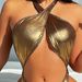 Women's Clothing Simple Striped Fabric Swimsuit Women's One Piece Swimsuit Bikini_ecoleips.com