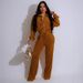 Women's Clothing Women's Winter Fashion Long Sleeve Lapel Zipper Cardigan And Trousers Two Piece Suit European And American Style_ecoleips.com