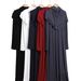Four-season Fashion Pleated Pullover Robe Plus Size Long-sleeve Long Skirt With Headscarf And Hood Integrated Dress_ecoleips.com