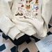 Retro Hong Kong Style Embroidered Hooded Sweatshirt Thickened Warm Fleece Lined Jacket Autumn Winter Heavy Duty for Women_ecoleips.com