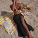 Women's Sexy Solid Color Bikini Set With Mesh Cover-Up - Stylish 3-Piece Swimwear For Beach & Pool (White/Black, S/M/L)_ecoleips.com