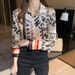 Women's Clothing Women's Long Sleeve Casual Top Letter Print Spring Summer Stylish Collared Shirt Long Sleeve For Formal & Casual_ecoleips.com