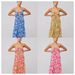 Bohemian Print Maxi Dress With Tie-Strap Detail - Flowy A-Line Beach Dress For Women Soft & Breathable Fabric_ecoleips.com