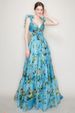 Women's New Fashion Print Swing Long Dress Elegant Back Tie Elegant Back Dress_ecoleips.com