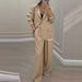Women’s Stylish Ribbed Blazer & Pants Set – Elegant Office & Casual Outfit | Stretch Fit Two-Piece Suit_ecoleips.com