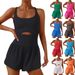 Women's Clothing Sexy Outdoor Sports Women's Shorts Vest Casual Jumpsuit_ecoleips.com