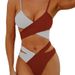 Women's Clothing Swimsuit Female Swimsuit Female Color Matching Bikini Set Two Piece Swimsuit_ecoleips.com