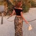 Sensual Leopard Print Mesh Mermaid Skirt For Women - Stretchy Bodycon Mini Skirt With Sheer Overlay For Night Out & Club Wear_ecoleips.com