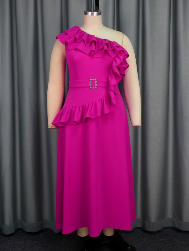 Women's Clothing Collar Sleeveless Dress Banquet Cocktail Party A Line Dress Dress_ecoleips.com