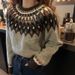 girl 2024 Autumn Winter New Vintage Jacquard Knit Women Loose Casual Top Fashion Long Sleeve Color Block Sweater Christmas_ecoleips.com
