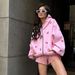 Cherry Print Sweater Jacket Street Style Fashion Trendy Brand Loose And Versatile Sports, Hoodie_ecoleips.com