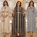 Women's Clothing Embroidery Trumpet Sleeve Pullover Elegant Long Skirt_ecoleips.com