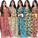 Elegant Muslim Abaya Dress With Floral Print - Modest Long Sleeve Maxi Robe For Women, Middle Eastern & Dubai Fashion (Multiple Colors & Sizes)_ecoleips.com