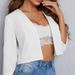 Women's Solid Color Short Suit Jacket 2025 European American Style Spring Summer Trendy Cardigan Top For Females_ecoleips.com