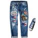 Winter Denim Ripped Jeans For Women Printed In Available_ecoleips.com
