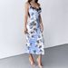 AD293 New Elegant Slim-Fit Niche Dress With Oil Painting Style And Lace Print Long Skirt_ecoleips.com