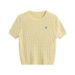 New Summer Women's Twisted Ice Silk Knit T-Shirt - Slim Fit Round Neck Short Sleeve Top - Breathable & Stylish Casual Tee_ecoleips.com