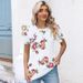 2025 Spring/Summer New Women's Fashion Round Neck Printed Short Sleeved T-shirt For Women_ecoleips.com