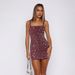 European And American Women's Clothing Sexy Square-neck Rhinestone Backless Slip High-end Fashion Bodycon Dress_ecoleips.com