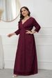 Plus Size Women's New Bridesmaid Dress Elegant Lace Dress_ecoleips.com