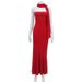 Women's Clothing Temperament Solid Color Wrap Chest Slim Figure Fishtail Dress With Long Skirt And Shawl For Women_ecoleips.com