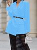 2025s FD1456 2025 Spring New Women's Fashion Style Wave Point Collar Long Sleeve Suit Coat_ecoleips.com