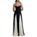 Women's Clothing Elegant Sexy Off-Shoulder Patchwork Full Skirt Halter Dress Women's Trendy Nightclub Evening Gown Fashionable Clothing_ecoleips.com