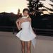 Summer Fashion Sexy Pure Style Women's Dress European American Ribbon Strapless Solid Color Clothing for Ladies_ecoleips.com