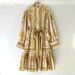 Women's Clothing women's retro geometric print lace up waist dress autumn shirt dress fashion draped tutu skirt_ecoleips.com
