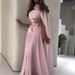 Women's Clothing Spring Sexy Chiffon Shawl Beaded Evening Dress_ecoleips.com