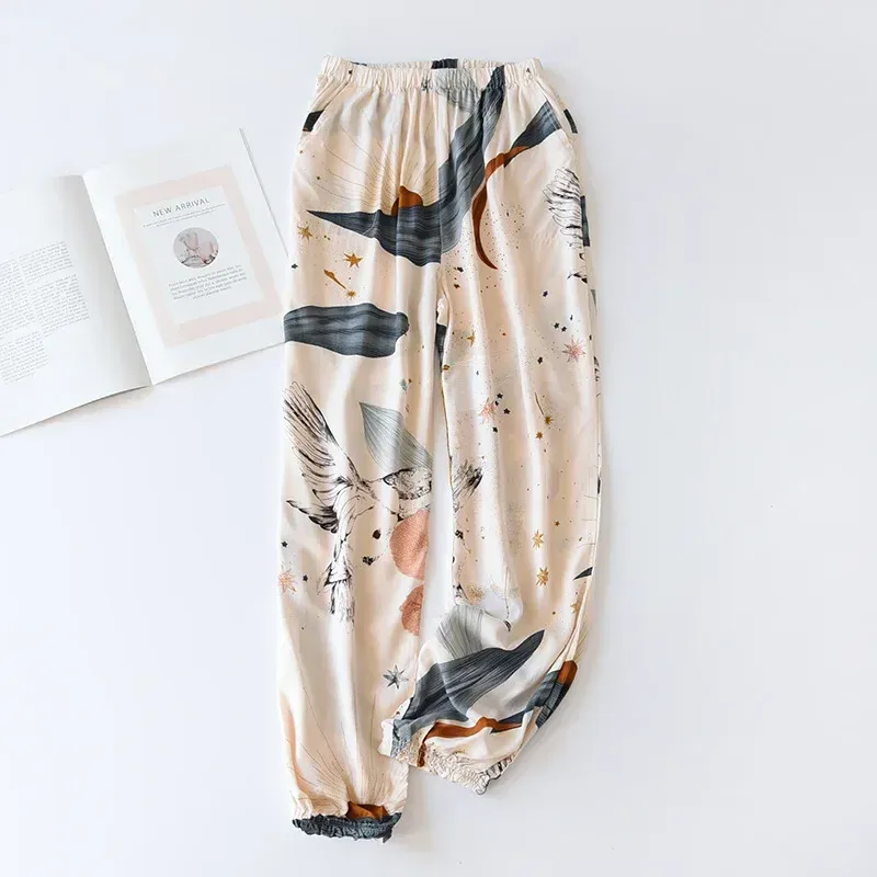Women's New Faux Cotton Trousers Multicolor Large Size Spring And Summer Beam Leg Pants Thin Section Can Be Worn Outside Air Con_ecoleips.com