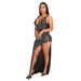 Women's Clothing sexy v neck see through slim fit hot diamond dress_ecoleips.com