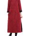 Chinese-style Diagonal-collar Cotton-linen Jacquard Cheongsam Dress For Women, Winter Fleece-lined Thickened Tea Dress,_ecoleips.com