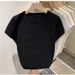 Women's Short Sleeve Knitted Top round Neck Hollowed out Lightweight Base Layer Design Solid Color Spring Summer 2026 New Style Short Length_ecoleips.com