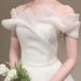 Women's Clothing One Shoulder French Light Wedding Dress New Forest Light Gauze Dress Retro Petite Gown Small Dress_ecoleips.com