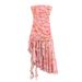 Women's Clothing Sexy Tube Top Collar Printed Silk Mesh Irregular Dress Female_ecoleips.com