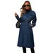 Women's Elegant Denim Trench Coat European American Style Spring Autumn Fashionable Casual Mid-Length Coat_ecoleips.com