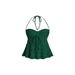 Women's Clothing Three Dimensional Lace Short Tube Top Fashion Halter Neck Suspender Top_ecoleips.com