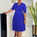 Elegant V-Neck A-Line Midi Dress With Pleated Detail-Inspired Flowy Summer Dress For Women, Plus Size Casual To Office Wear With Belt_ecoleips.com